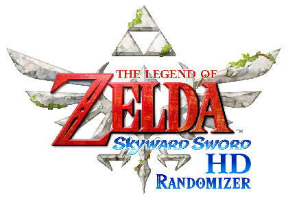 The modified titlescreen logo for The Legend of Zelda: Skyward Sword HD Randomizer.